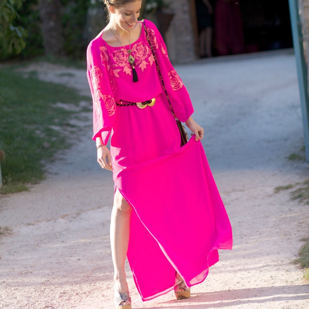 ASOS Kimono Bright Floral Bodice Maxi Dress