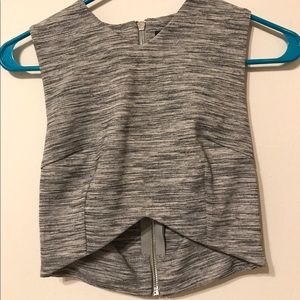 NEW Gray Akira Won't Stop Crop Top (NWT)
