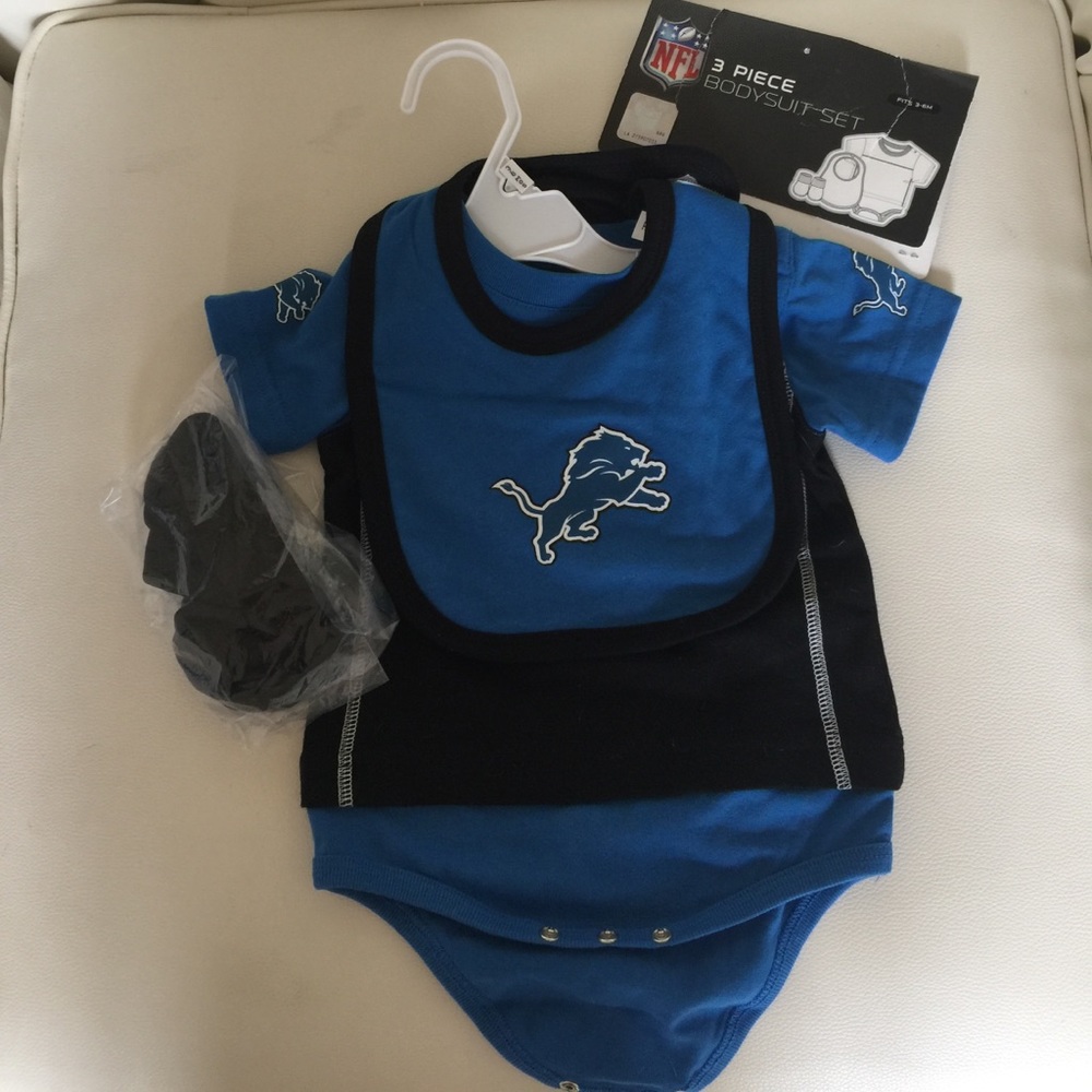New Detroit lions baby boy outfit