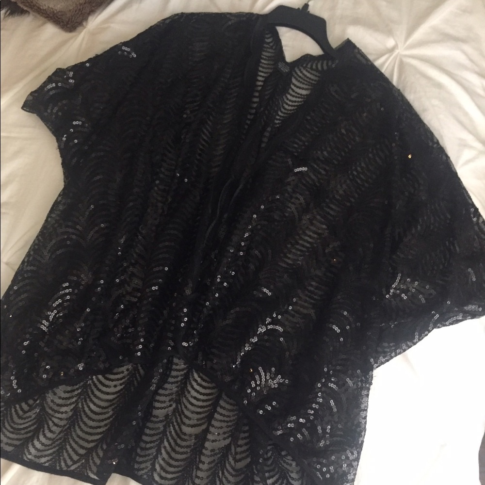 Sequined Kimono - Loose-fitting