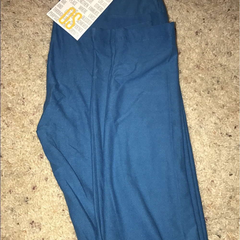 Solid blue lularoe leggings