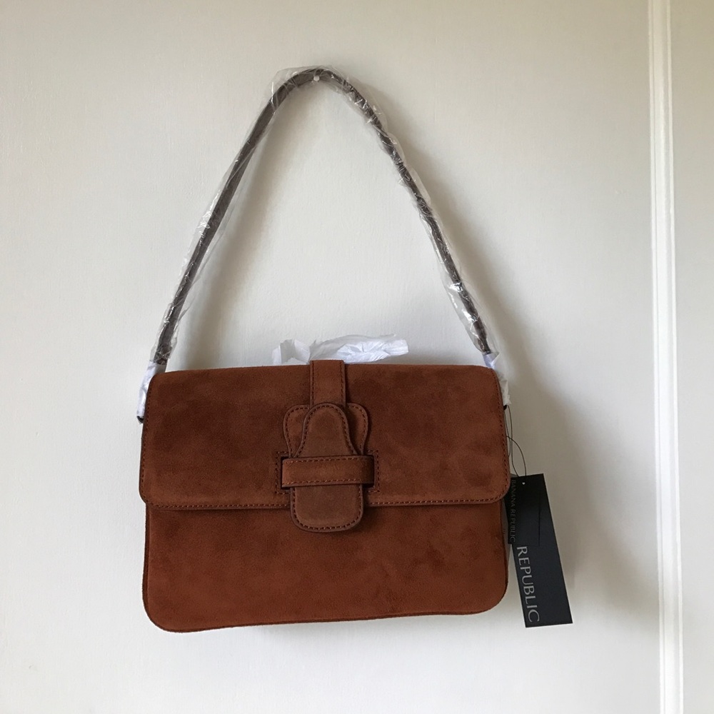 Banana Republic suede handbag