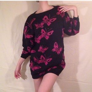 True vintage butterfly sweater