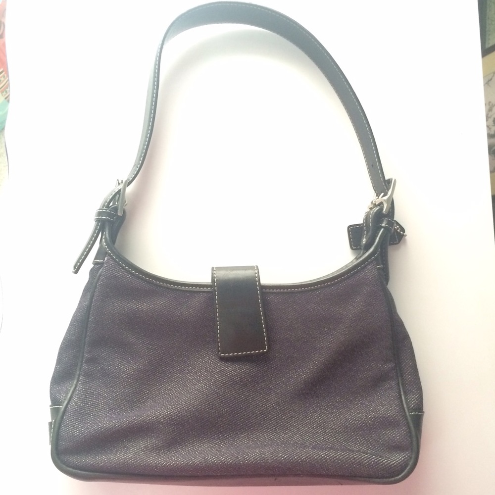 🆕 Coach Listing! Dark Denim & Leather Handbag