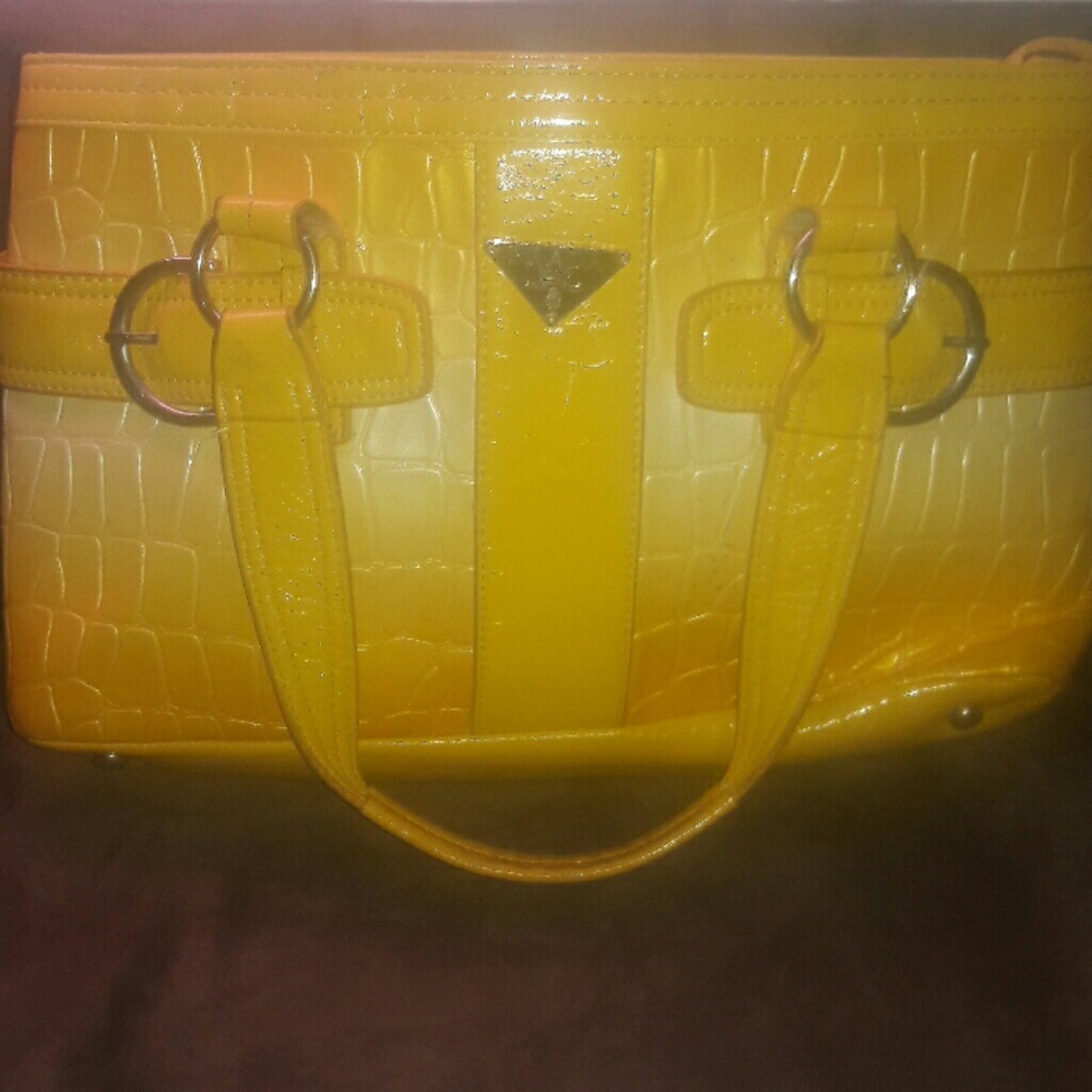 Yellow Prada milano purse