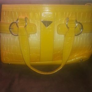 Yellow Prada milano purse
