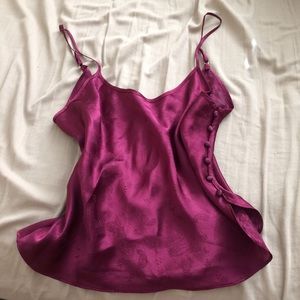 Burgundy slip on tank