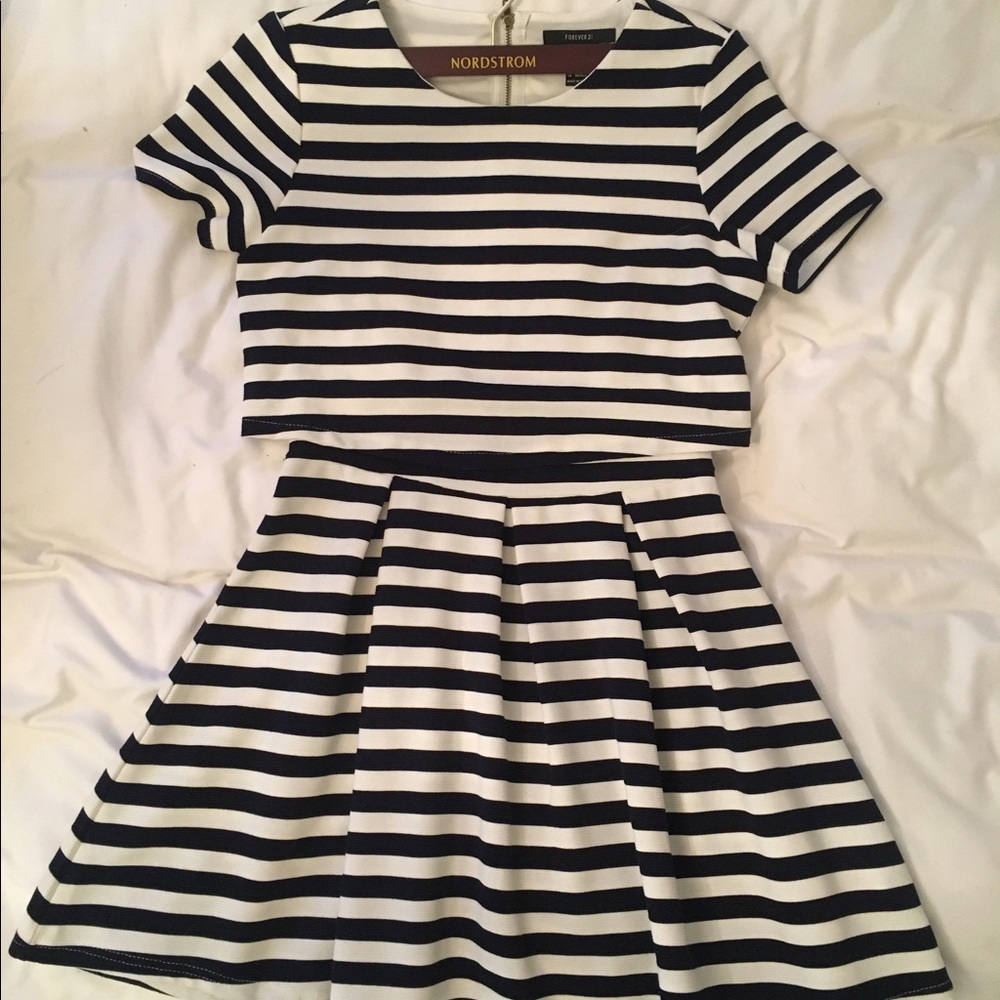Forever 21 Fit n Flare Striped Dress