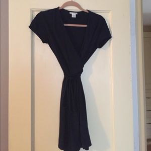 Ann Taylor dark blue wrap dress