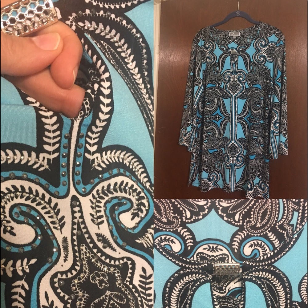 JM Collection Keyhole Top/Tunic