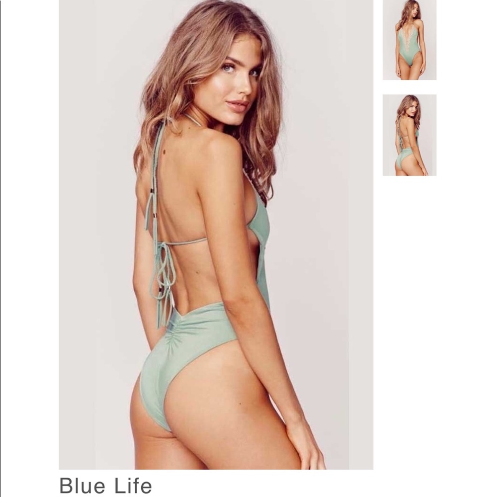 Blue Life Open Back Mirage Halter, seafoam