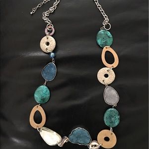 Chicos Long Mixed Media Necklace