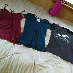 Three Hollister medium tops