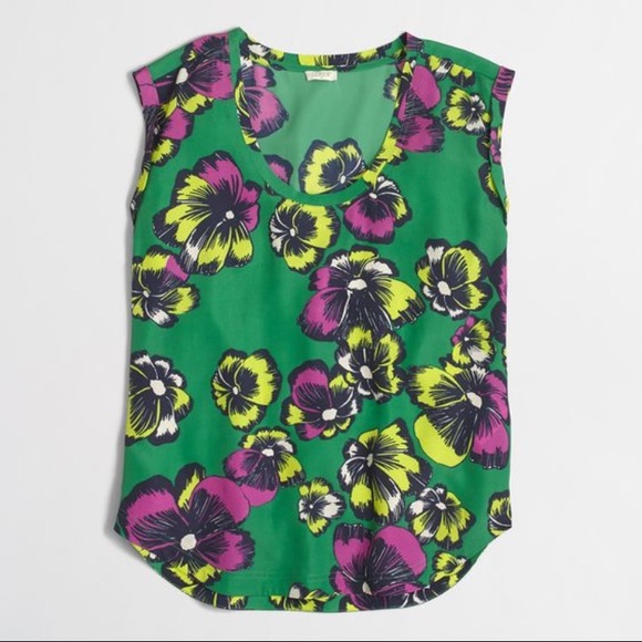 Light and colorful Jcrew petite top - Picture 1 of 3