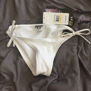 NWT Under Armour white side-tie bikini bottom