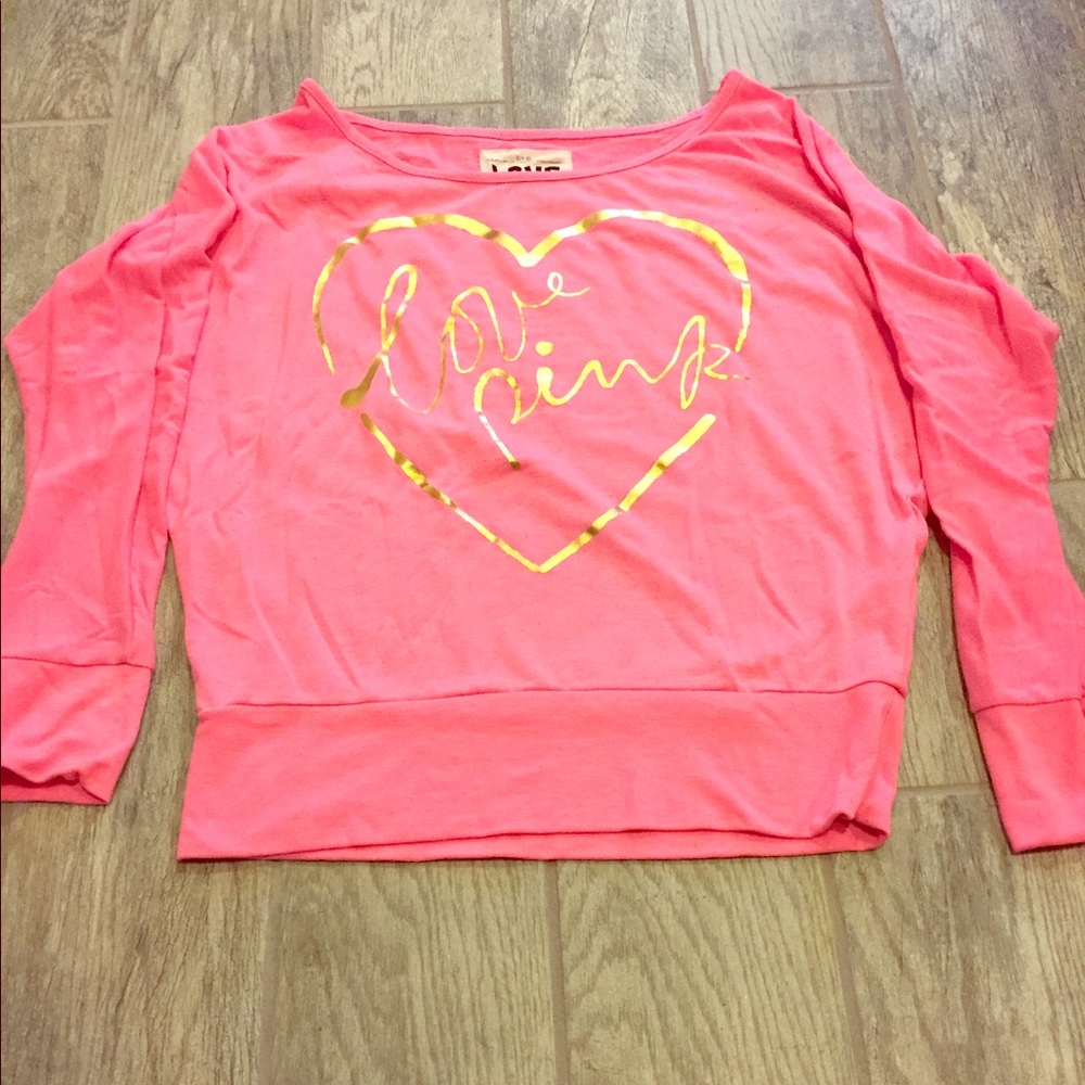 Victoria's Secret Pink Off Shoulder Sweater L EUC