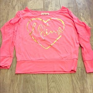 Victoria's Secret Pink Off Shoulder Sweater L EUC