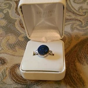 Blue druzy ring  NWOT