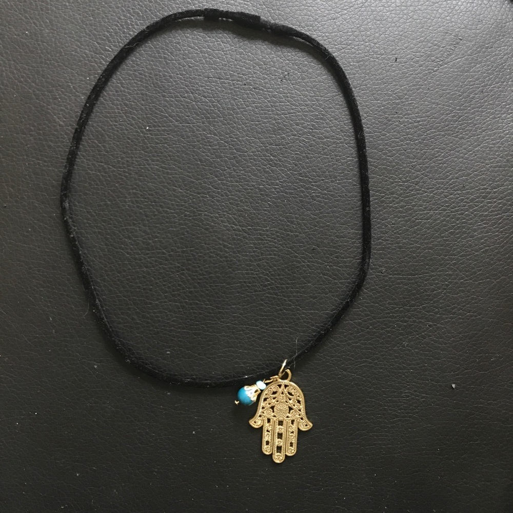 Hippy necklace on velvet