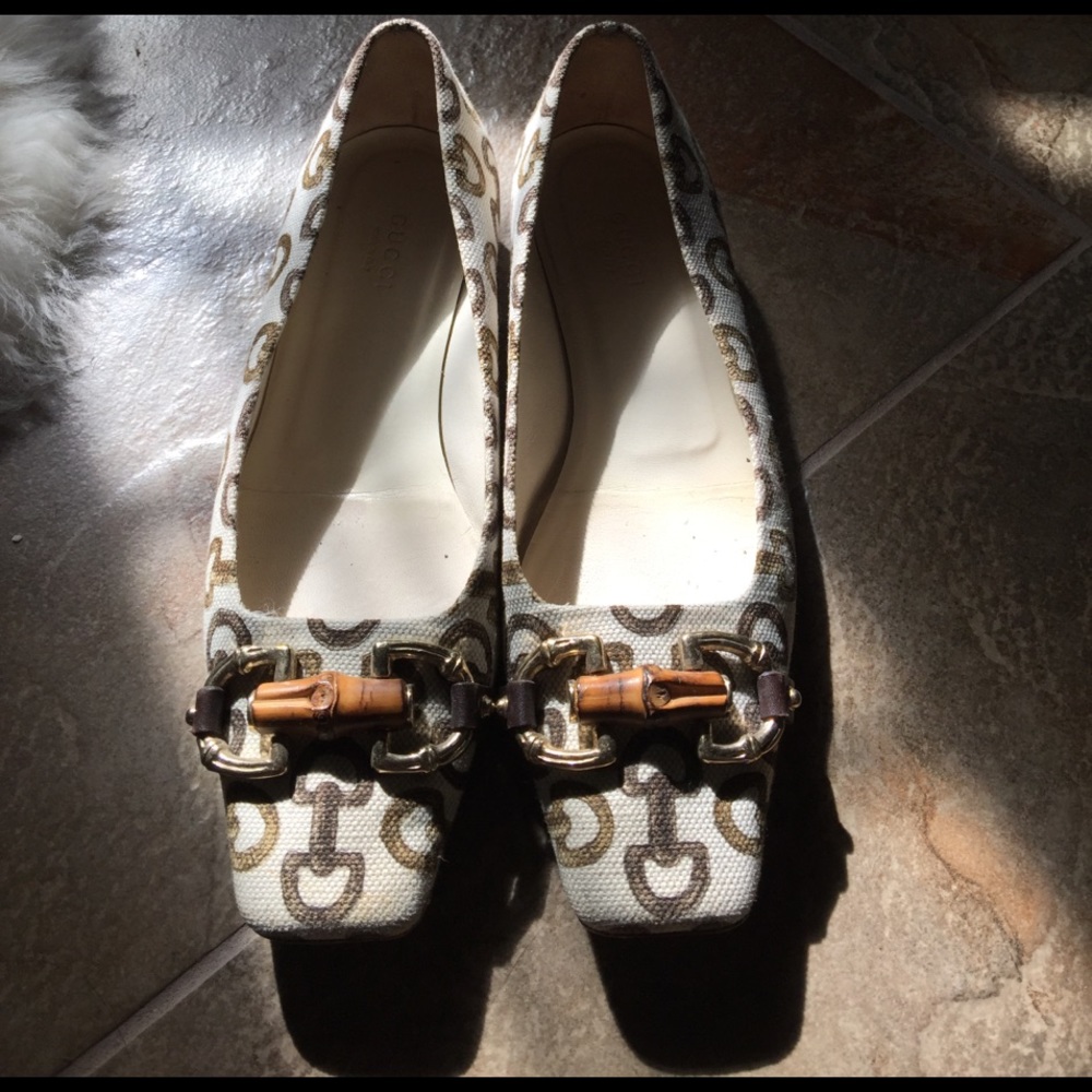 Gucci bamboo flat shoes. Authentic