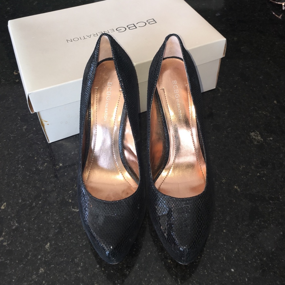 BCBGeneration Parade Platform Pumps - Black, 7.5