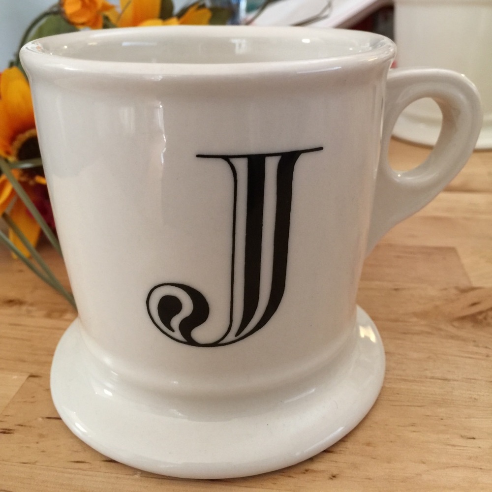 ANTHROPOLOGIE MONOGRAM MUG LETTER J