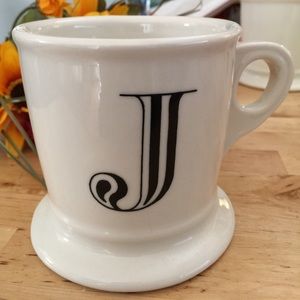 ANTHROPOLOGIE MONOGRAM MUG LETTER J