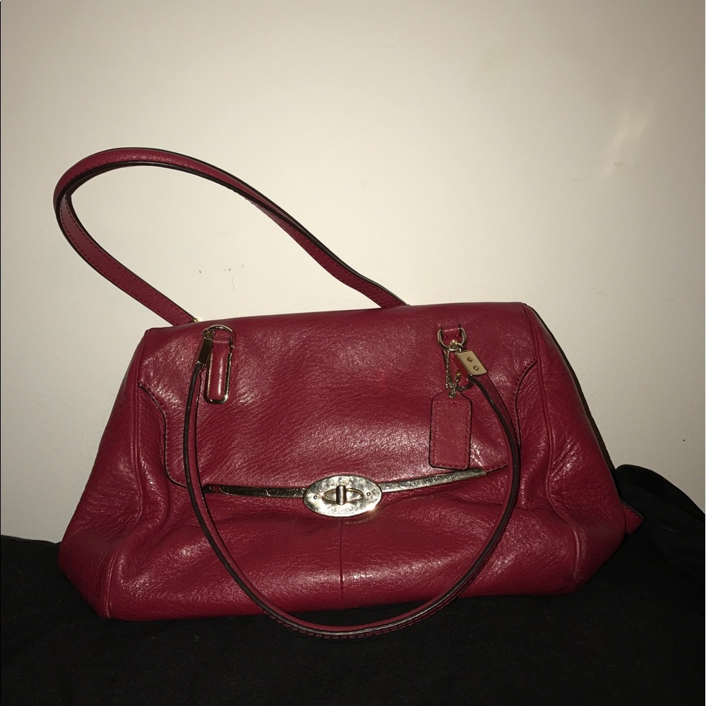 Red Coach Madison Madeline Small Satchel
