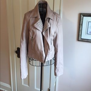 Bar lll Vegan Blush Moto Jacket