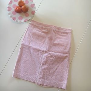 J.CREW Pink Seersucker Skirt, size P6