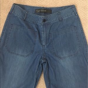 Chambray Sailor Wide Leg Jean