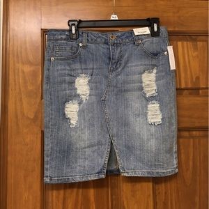 NWT Decree Denim Mini Skirt