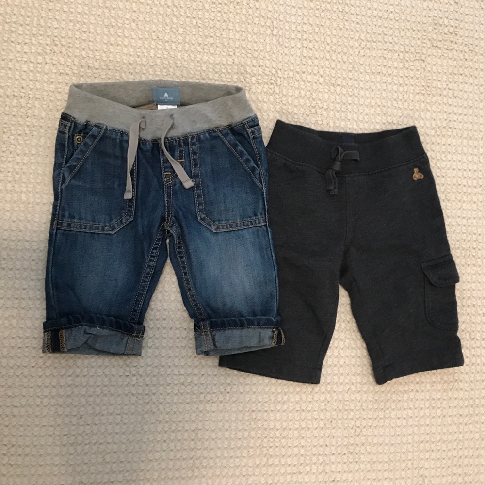 Bundle baby GAP jeans & jersey cargos (3-6 mos)