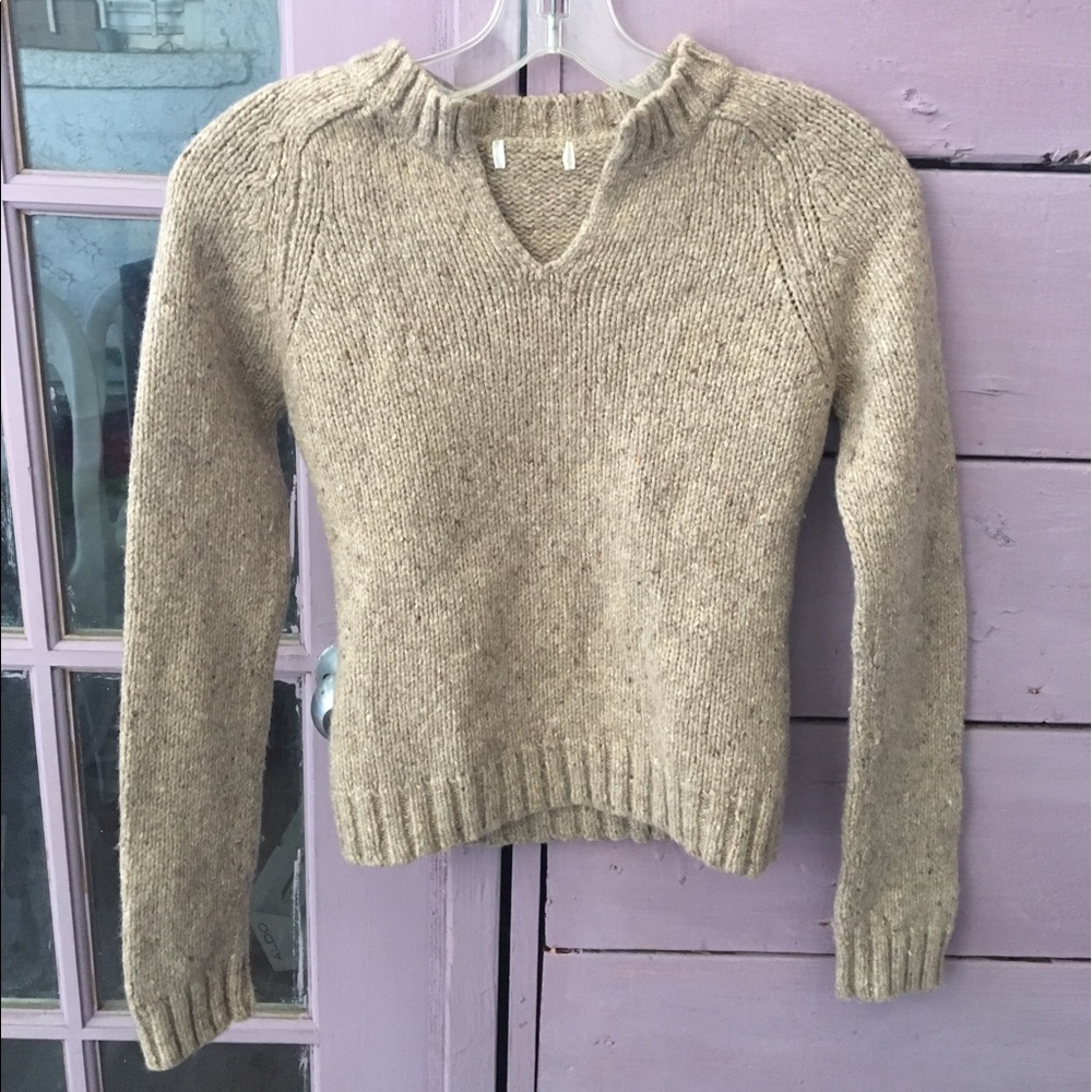 Authentic wool tan sweater