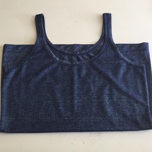 blue metallic tank top