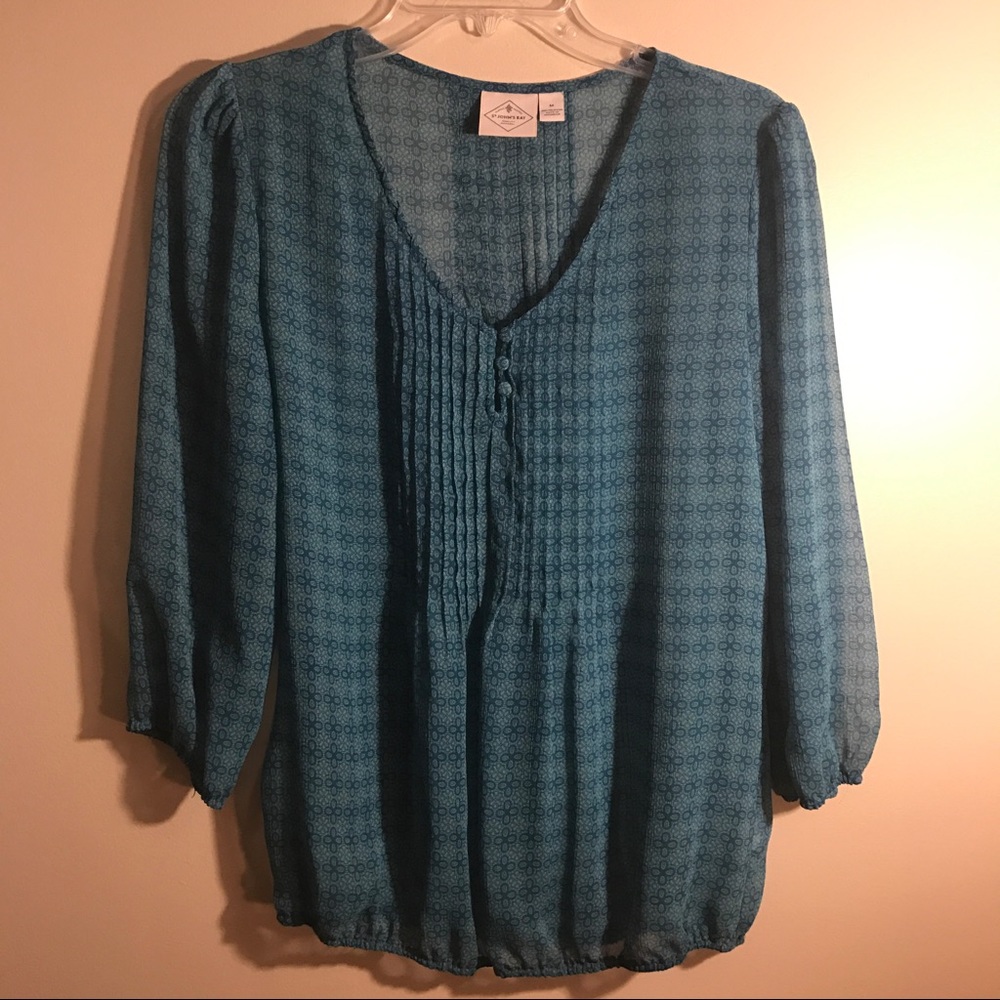 Blue pattern blouse