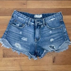 Free People High Waisted Denim Shorts