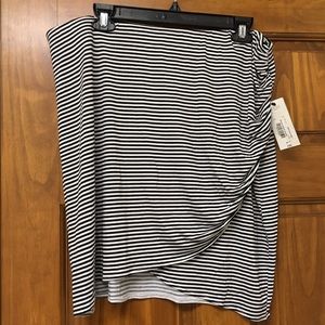 NWT Asymmetrical a.n .a. Striped Mini Skirt