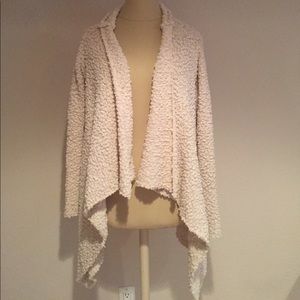 Adorable and cozy white drapey sweater