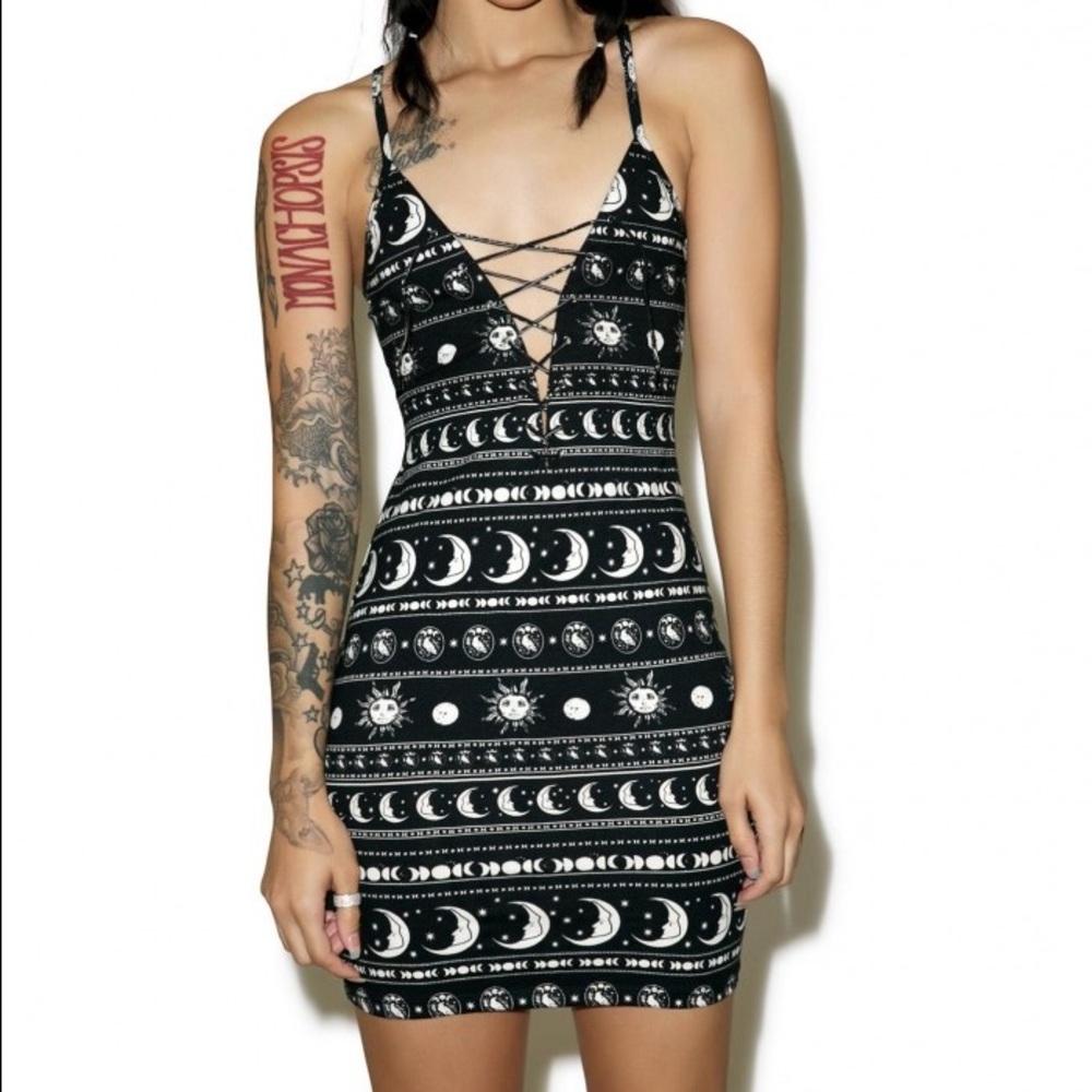 Adorable Black Print Puebla Dress