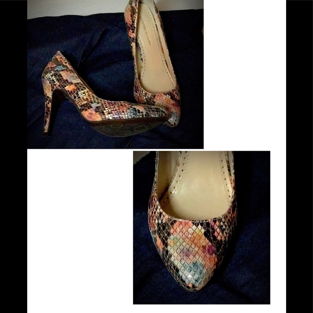 Faux snakeskin shoes