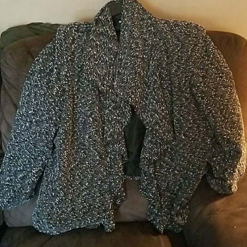 Black and white speckled jacket