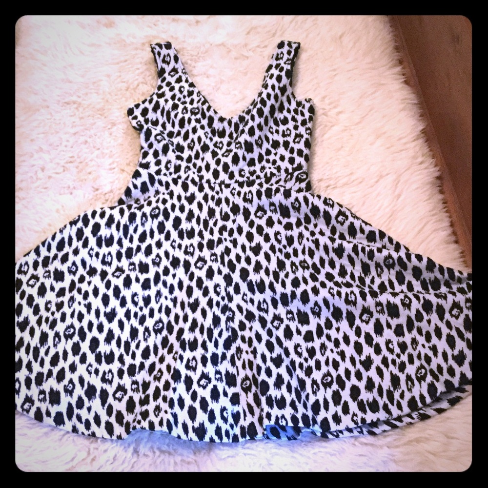 Leopard print sexy lined Alberto makali dress