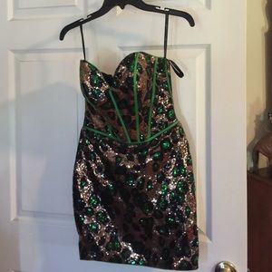 RUSH sequin formal dress. Very unique.