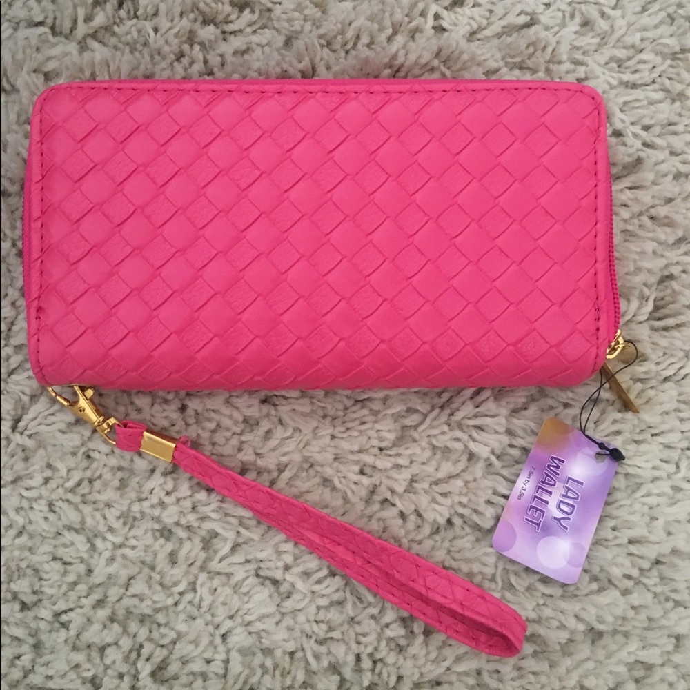 Hot pink wallet