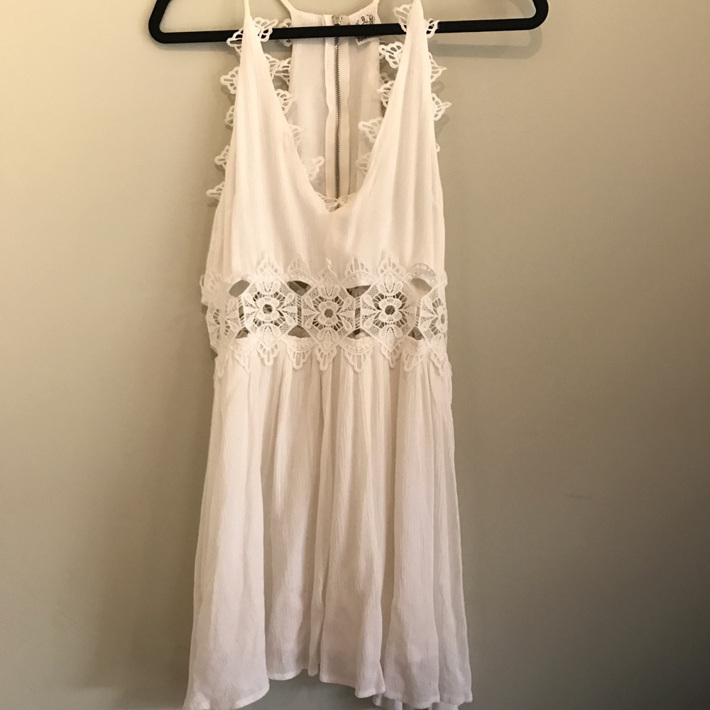 LF white lace dress Coachella