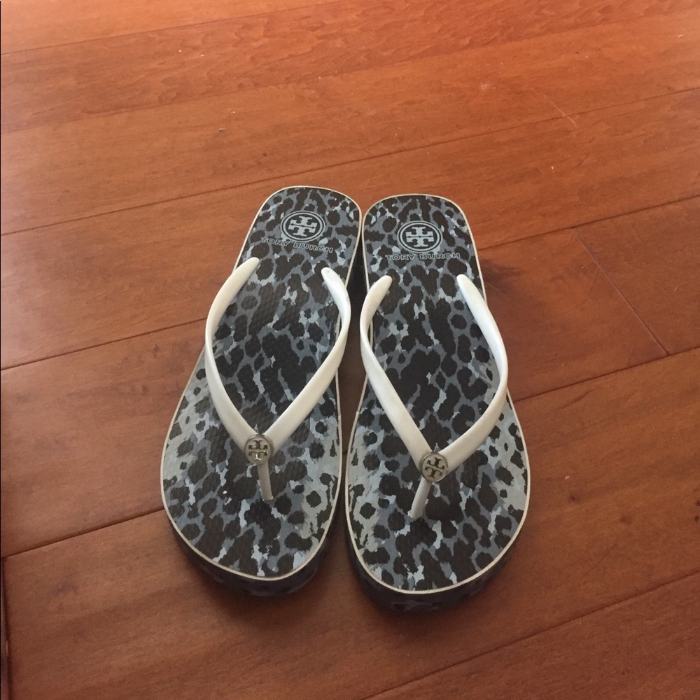 Tory Burch wedge flip flops