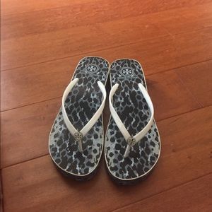 Tory Burch wedge flip flops