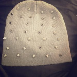Gray Spike Beanie