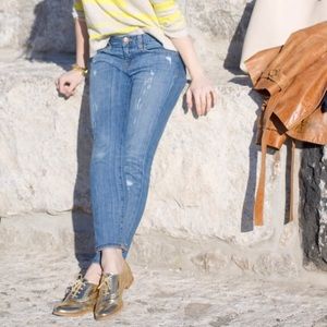 J. Crew toothpick distressed skinny boyfriend jean